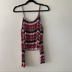 Forever 21 Off Shoulder Tribal Print Top